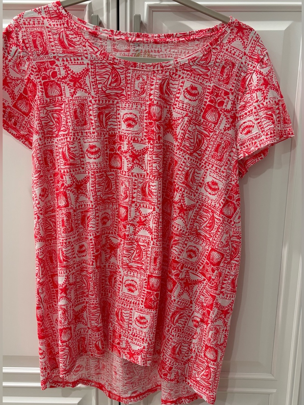 Lily Pulitzer Women’s Red Printed Short-Sleeve Top
